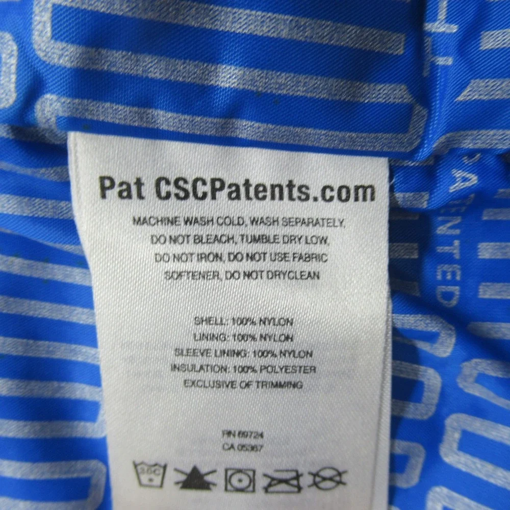 Columbia Jacket Kids Large Blue Thermal Camo Hooded Water‎ Resistant Insulated